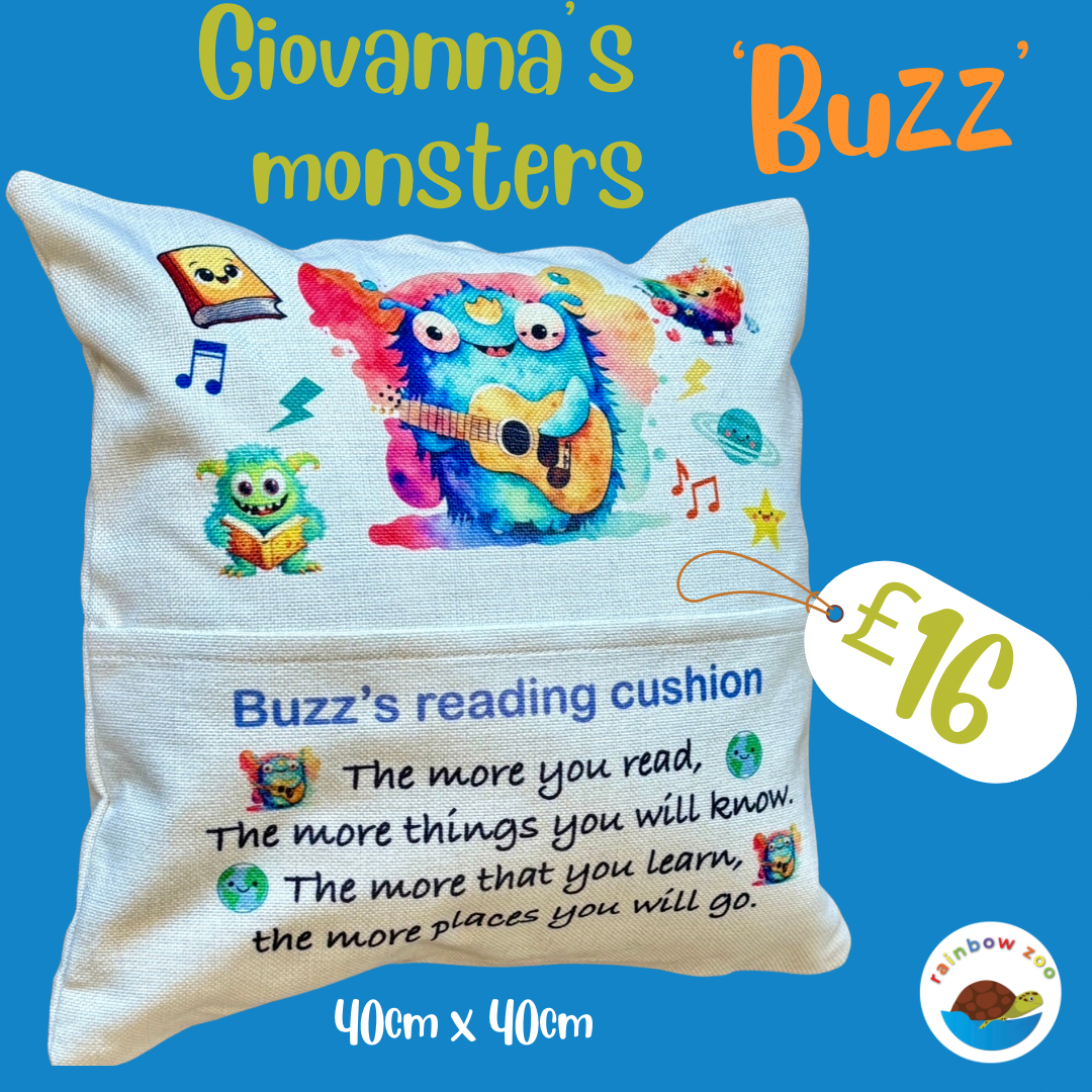 Giovanna's Monsters reading cushions (as owned by Giovanna Fletcher!)