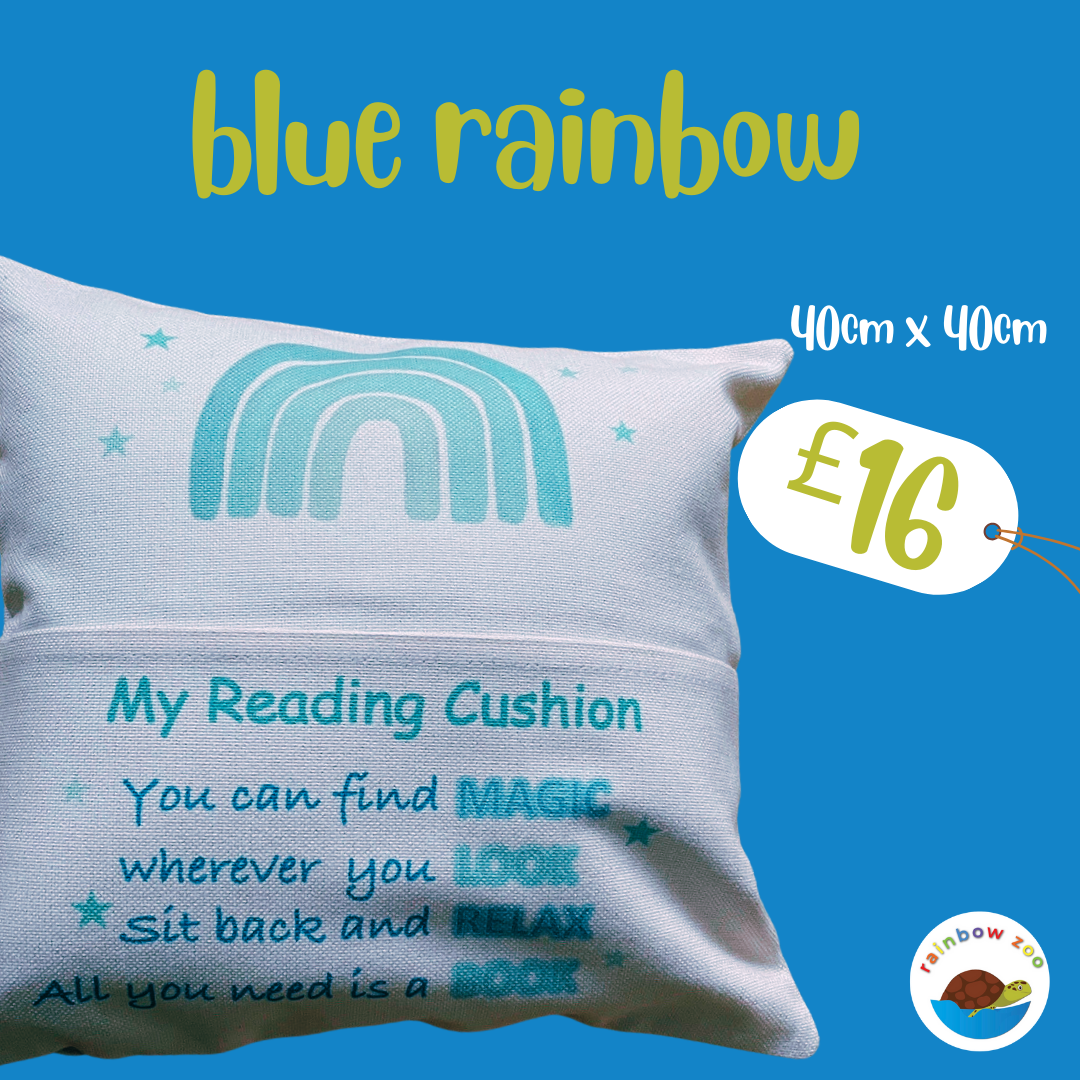 Blue Rainbow Reading Cushion