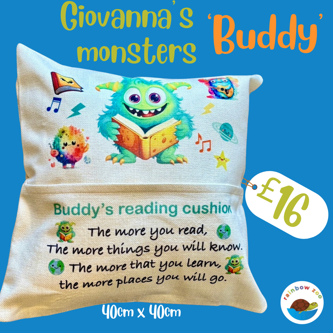Giovanna's Monsters reading cushions (as owned by Giovanna Fletcher!)