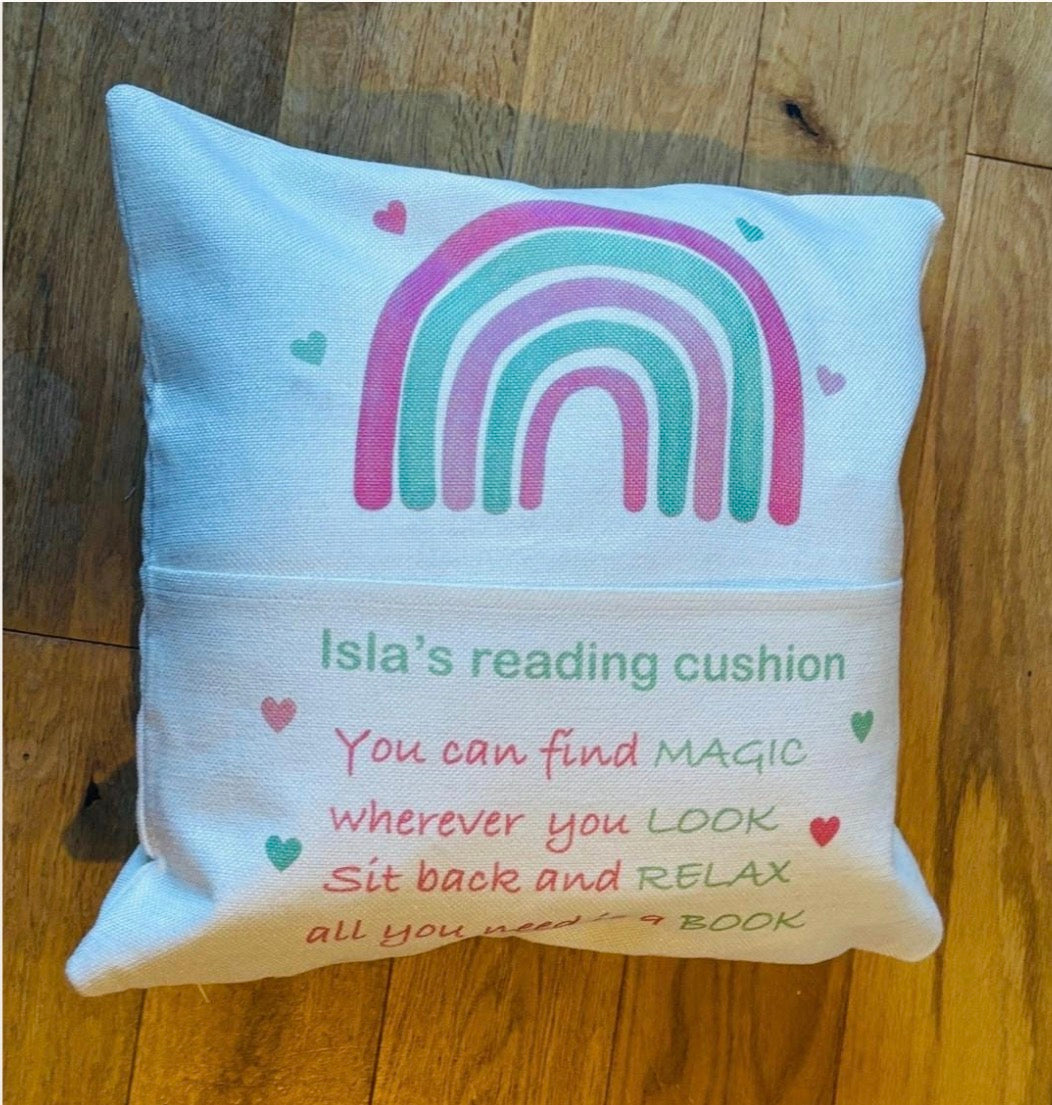 Pink/green Rainbow Reading Cushion (Copy)