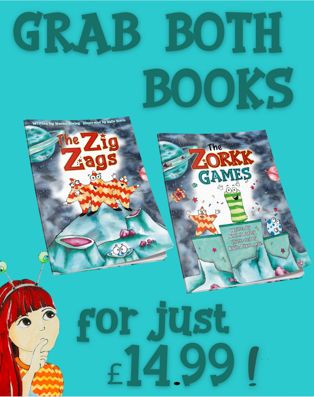 'The Zig Zags' and 'The Zorkk Games' two books for just £14.99!