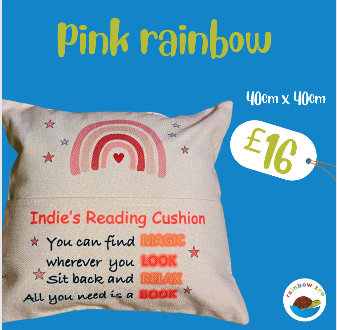 Pink Rainbow Reading Cushion