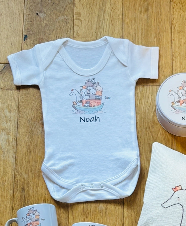 Noah's Ark baby vest