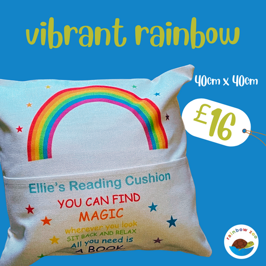 Vibrant Rainbow Reading Cushion