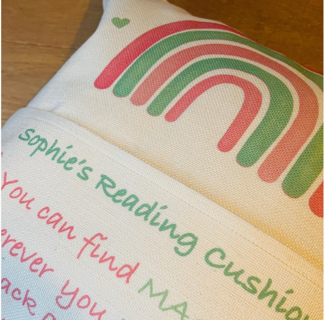 Pink/green Rainbow Reading Cushion (Copy)