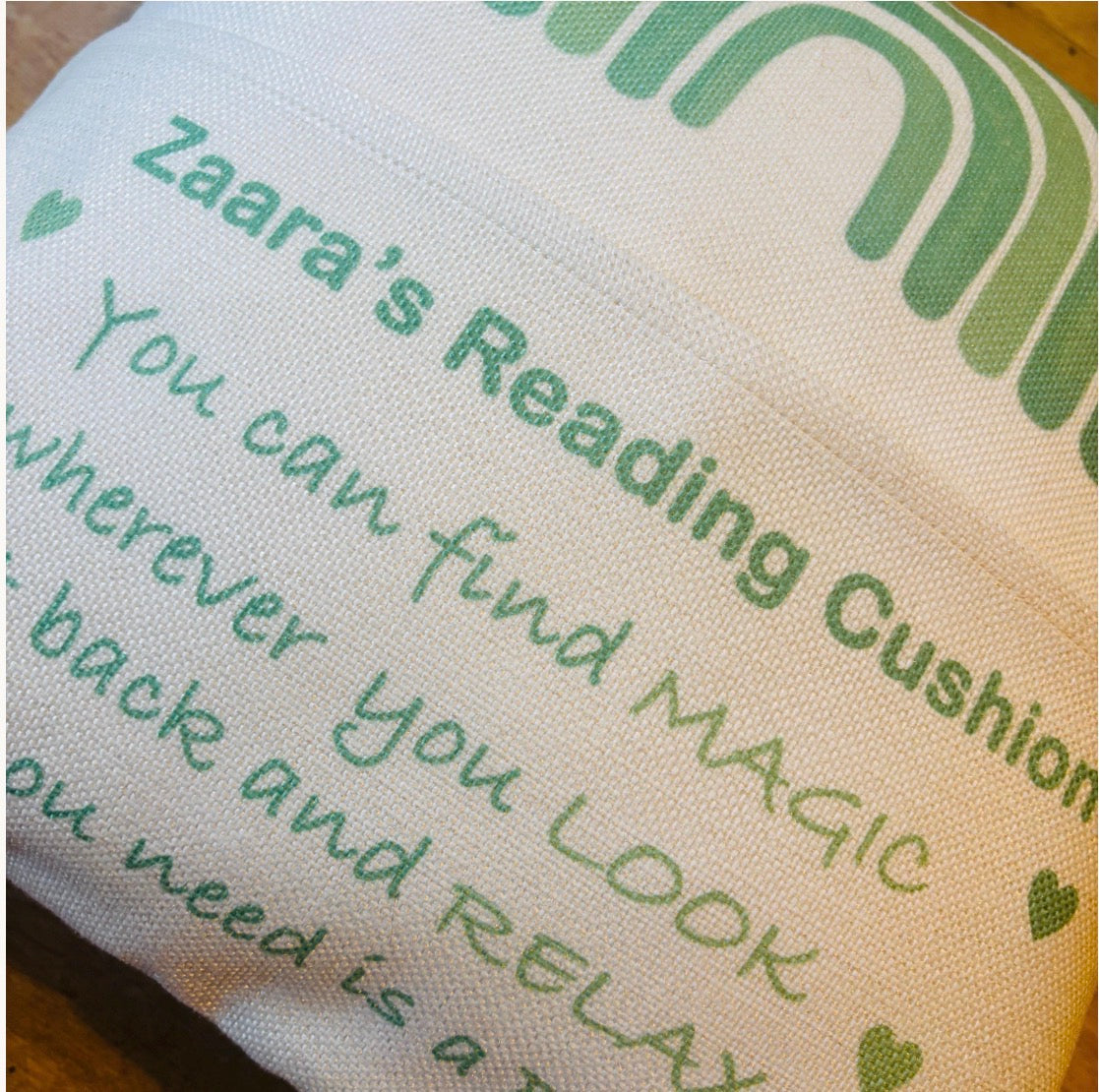 Green Rainbow Reading Cushion
