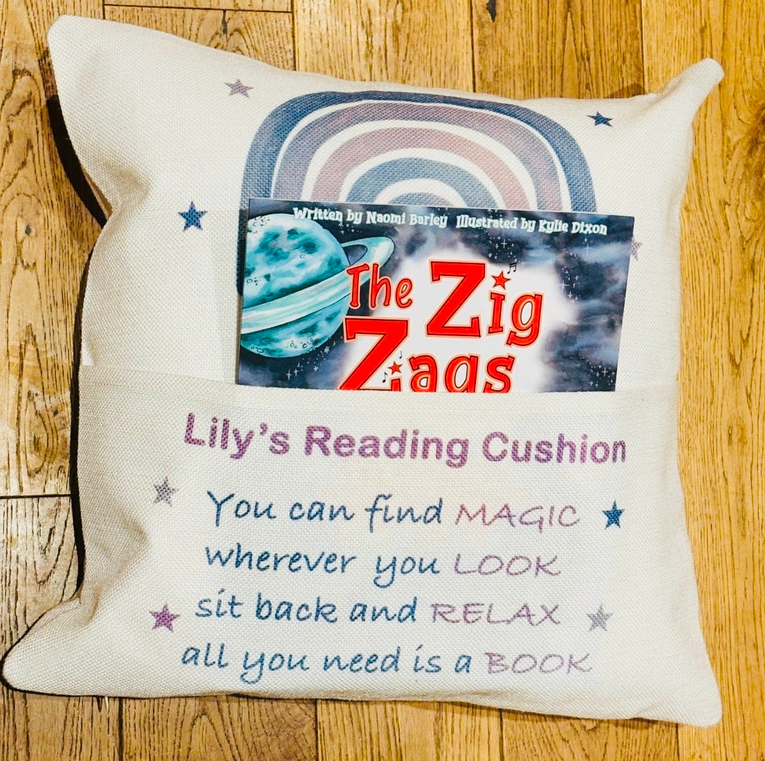 Purple Rainbow Reading Cushion