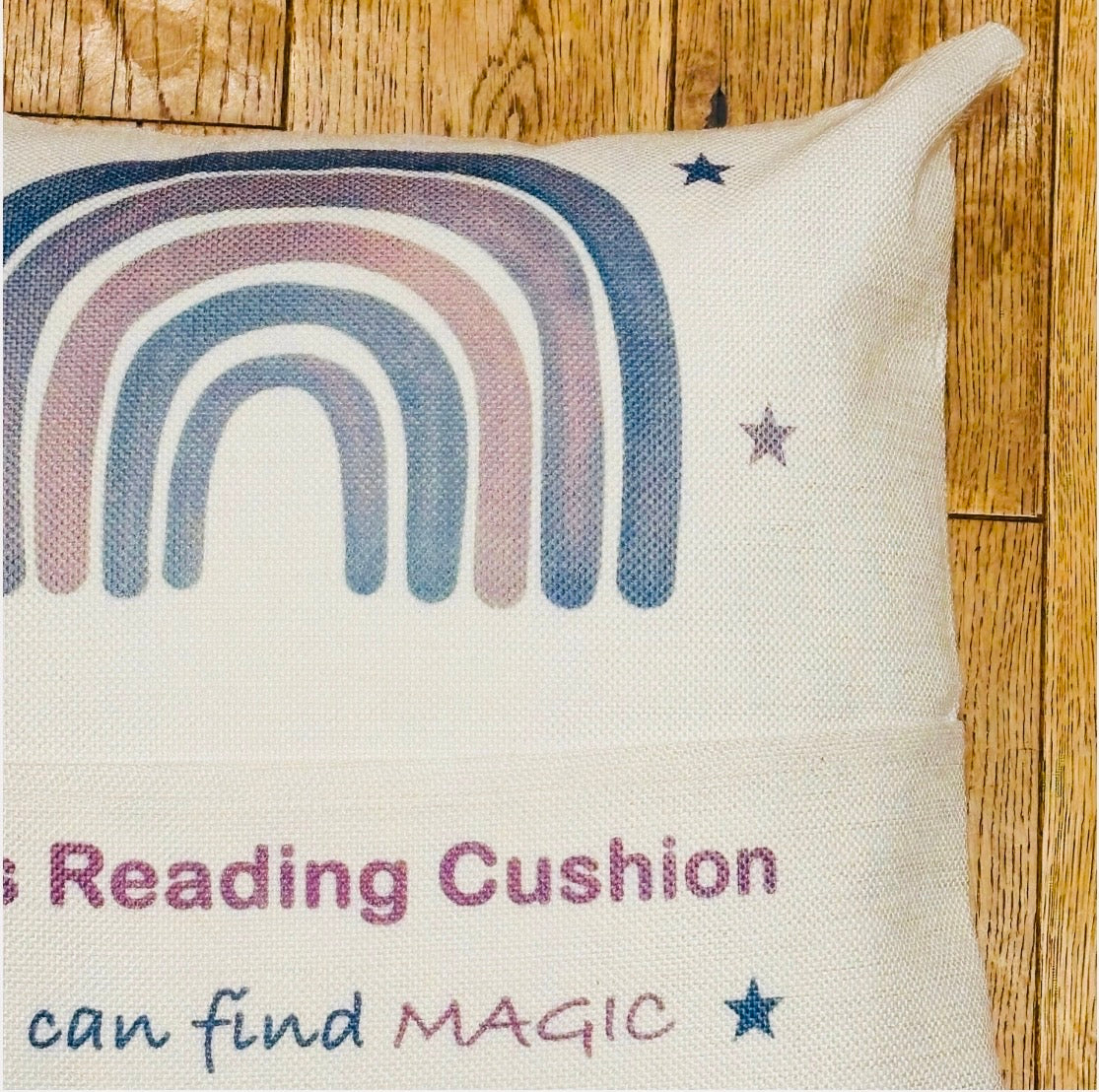Purple Rainbow Reading Cushion