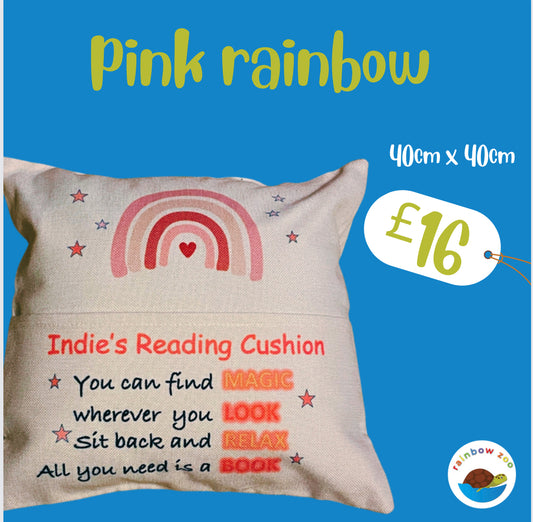 Pink Rainbow Reading Cushion
